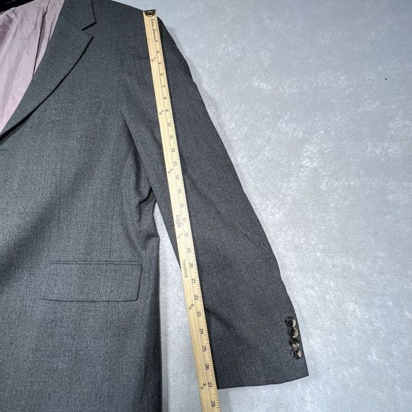 Hugo Boss Wool Blazer Men’s 48 Regular Gray Scorsese/Movie Jacket - Picture 11 of 16